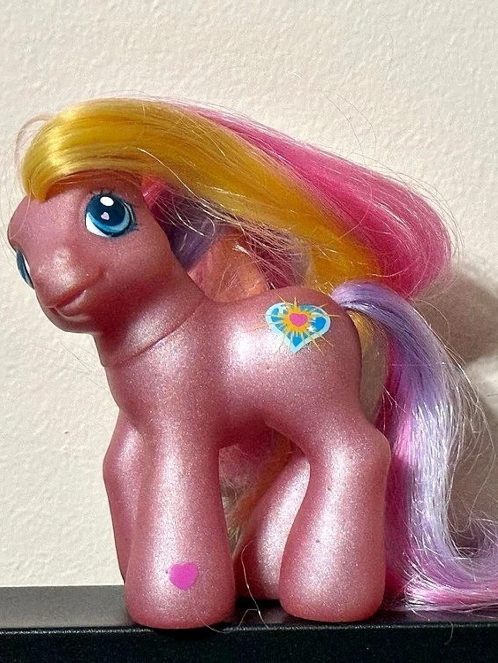 My Little Pony Sunsparkle Baby 3.5" 2002 G3  Hasbro Star Heart Pink